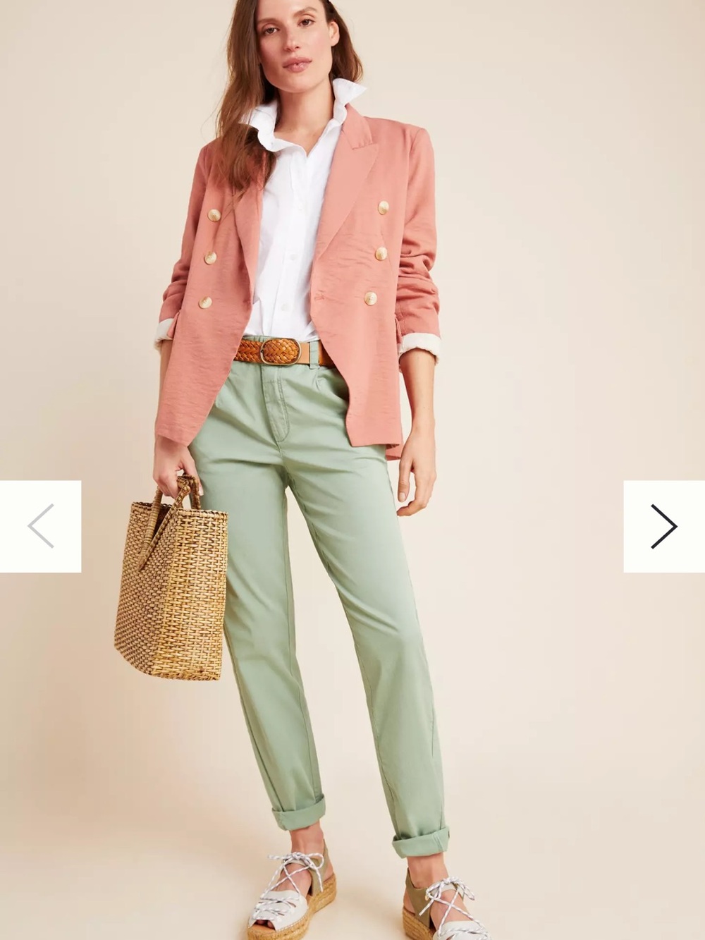 Anthropologie scout slim pleated pants Sage Green - Picture 7 of 10